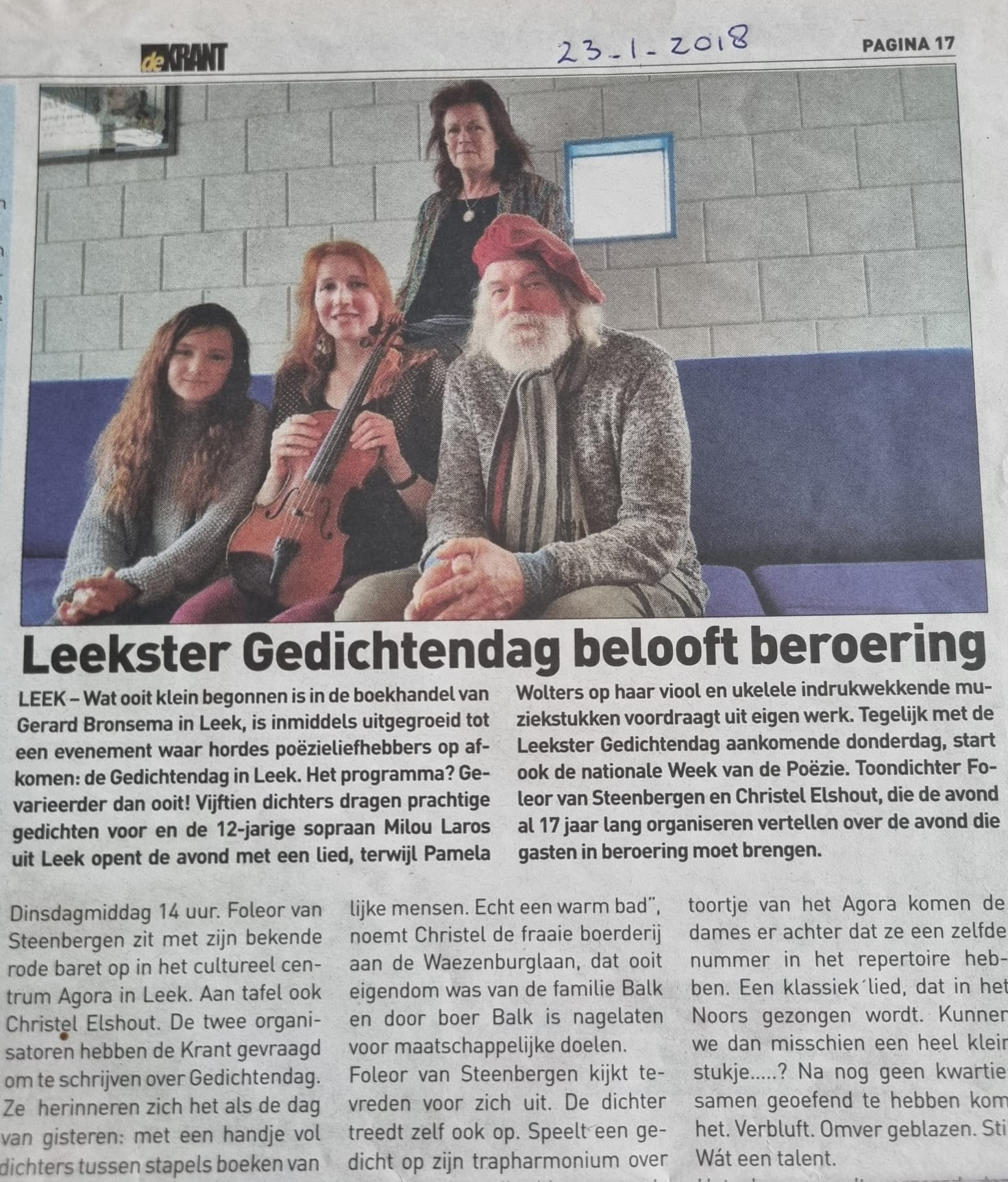 Gedichtendag in 2018